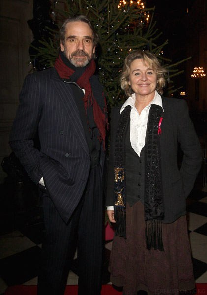 Jeremy Irons and Sinéad Cusack at the Breast Cancer Care Christmas Carol Service